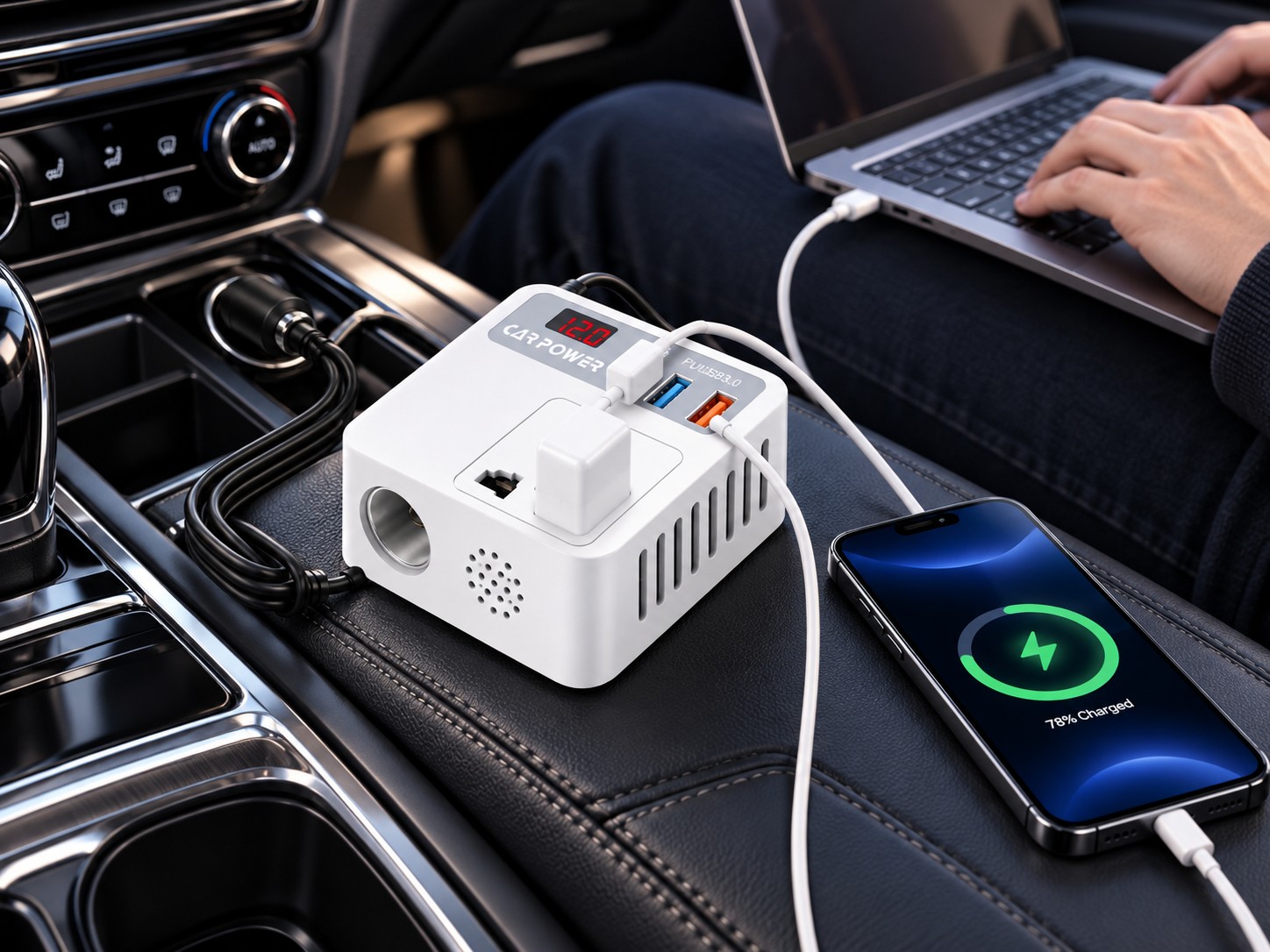 Використання інвертора CAR POWER 200W у машині